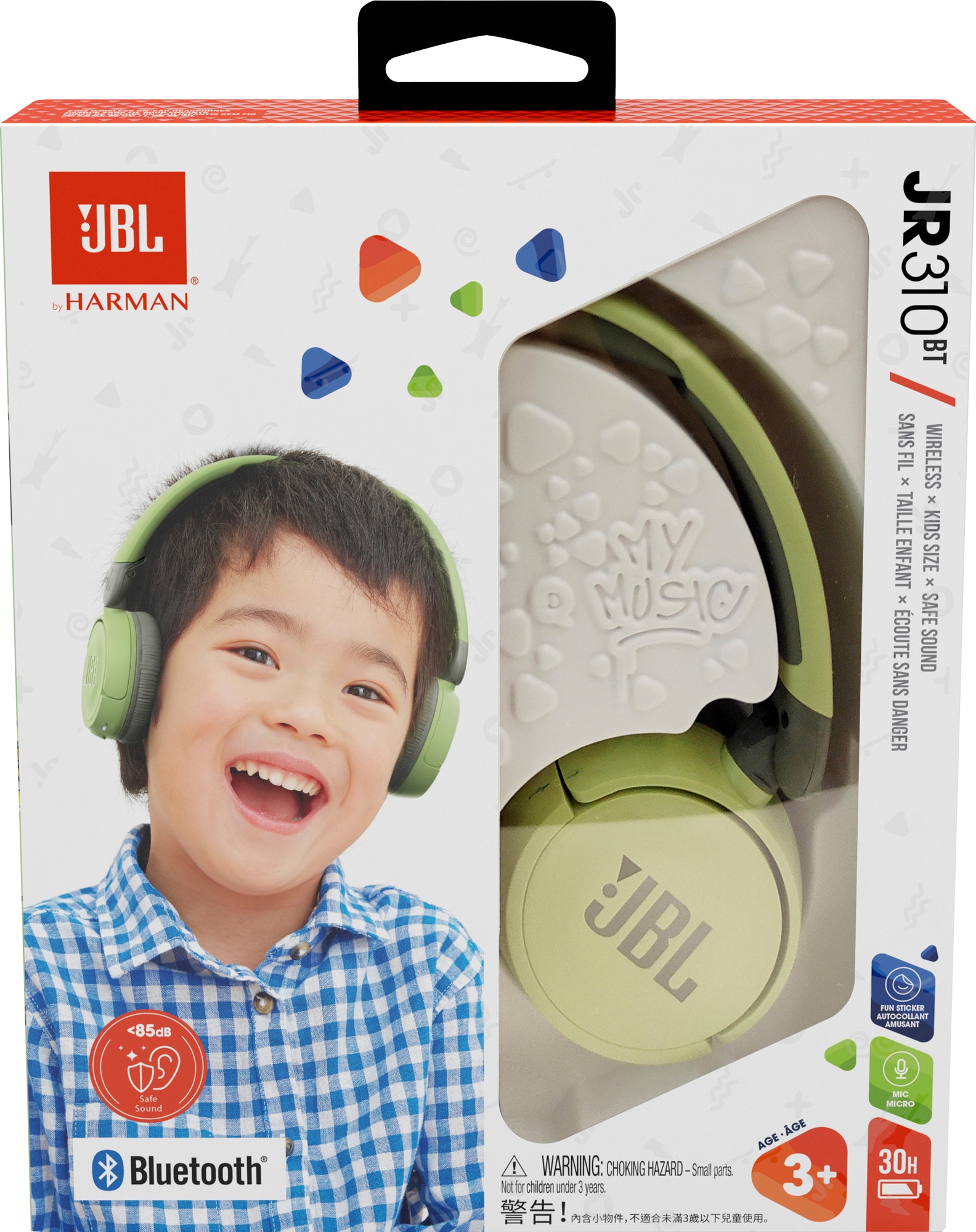 JBL Jr. 310 trådløse on-ear hodetelefoner (grønn) - Elkjøp
