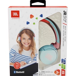 JBL Jr. 310BT trådløse on-ear hodetelefoner (blå/rosa) - Elkjøp