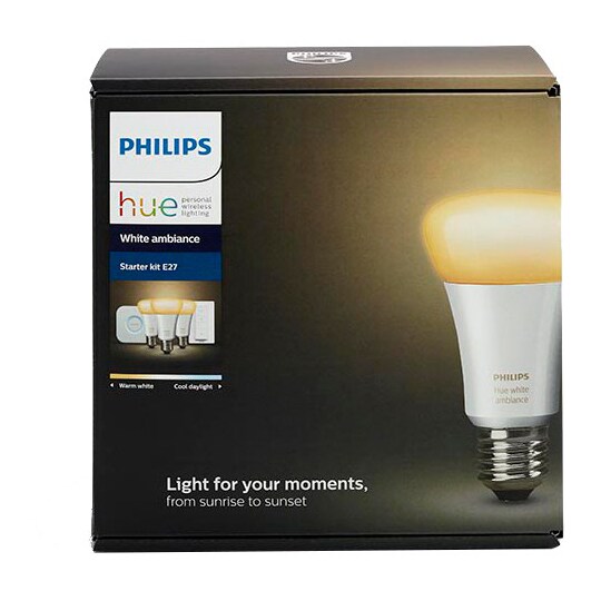 Philips Hue White ambiance startsett E27 - Elkjøp