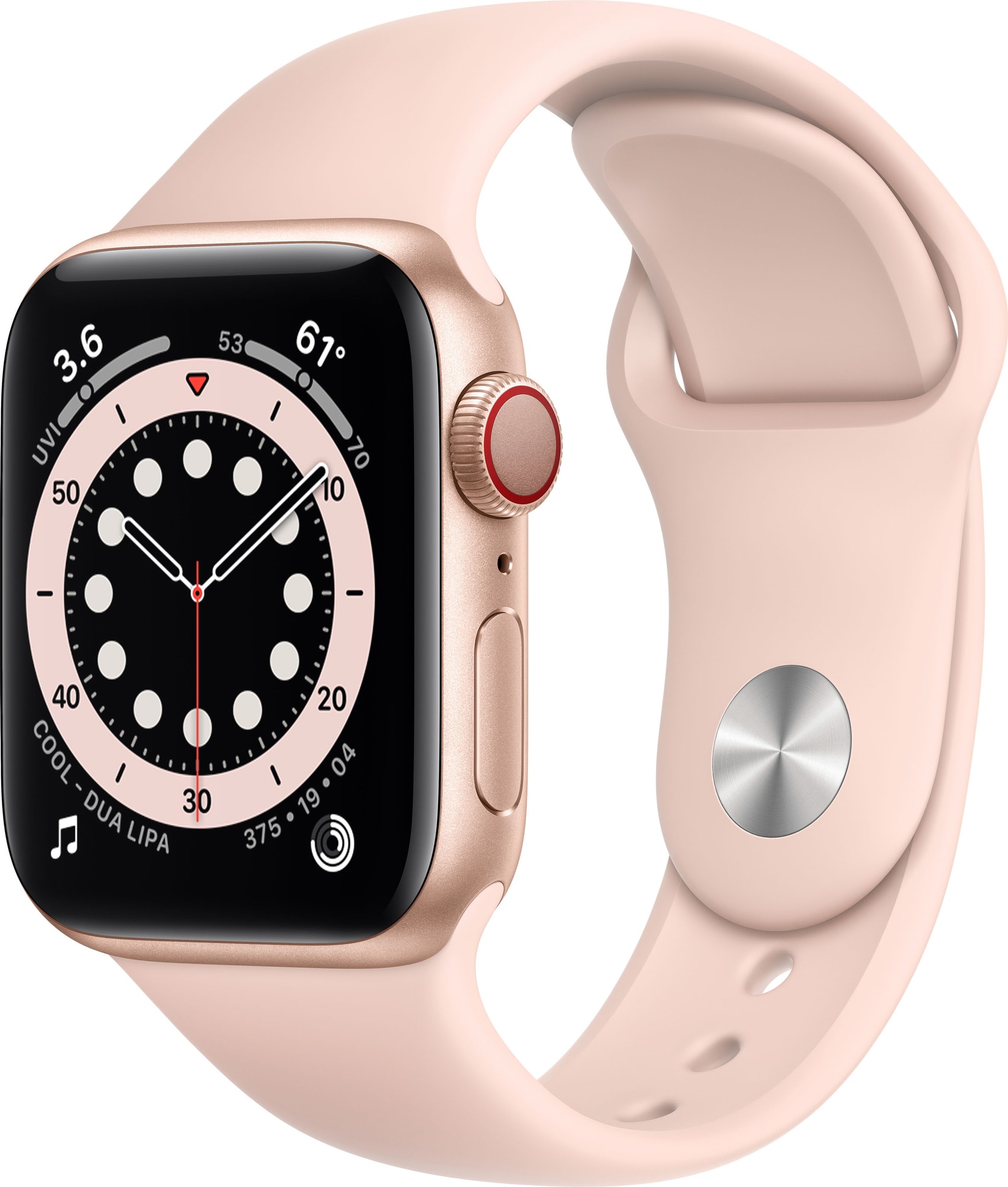 Apple Watch Series 6 40mm GPS+4G LTE (gullfarget alu/sandrosa reim) - Elkjøp