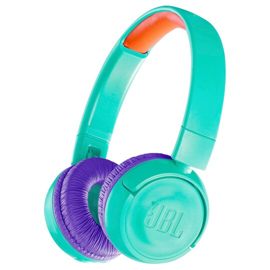 JBL Jr. 300BT trådløse on-ear hodetelefoner (turkis) - Elkjøp
