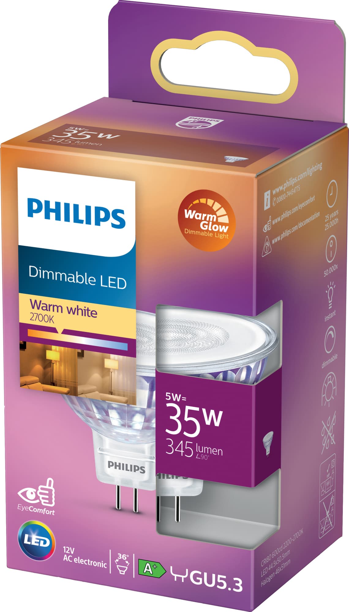 Philips LED-spotlys GU5.3