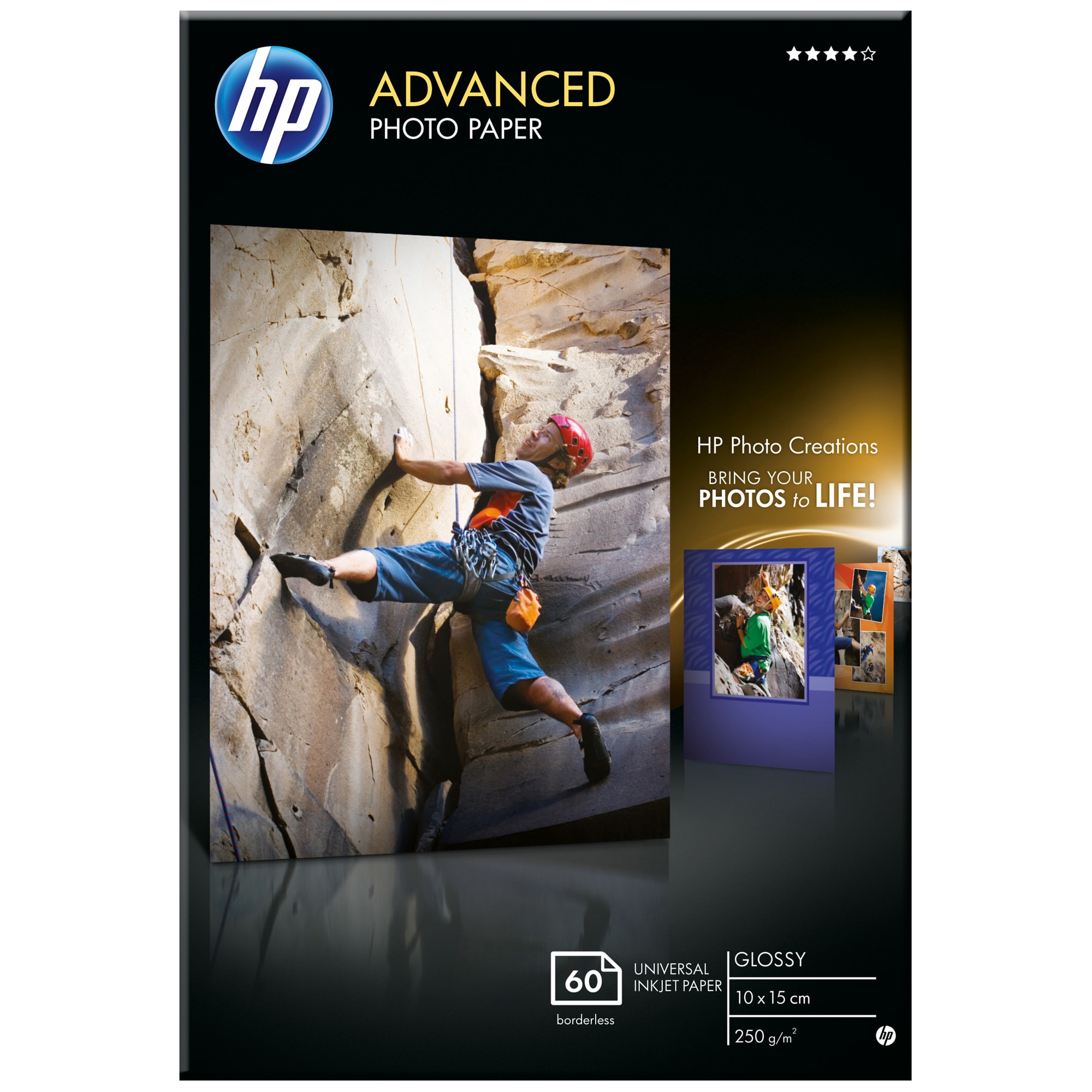 HP glanset fotopapir Advanced HPQ8008A 10x15 cm - Elkjøp