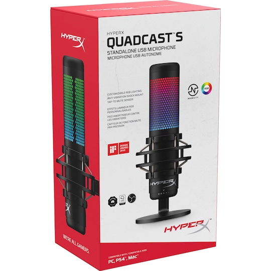 HyperX QuadCast S mikrofon - Elkjøp