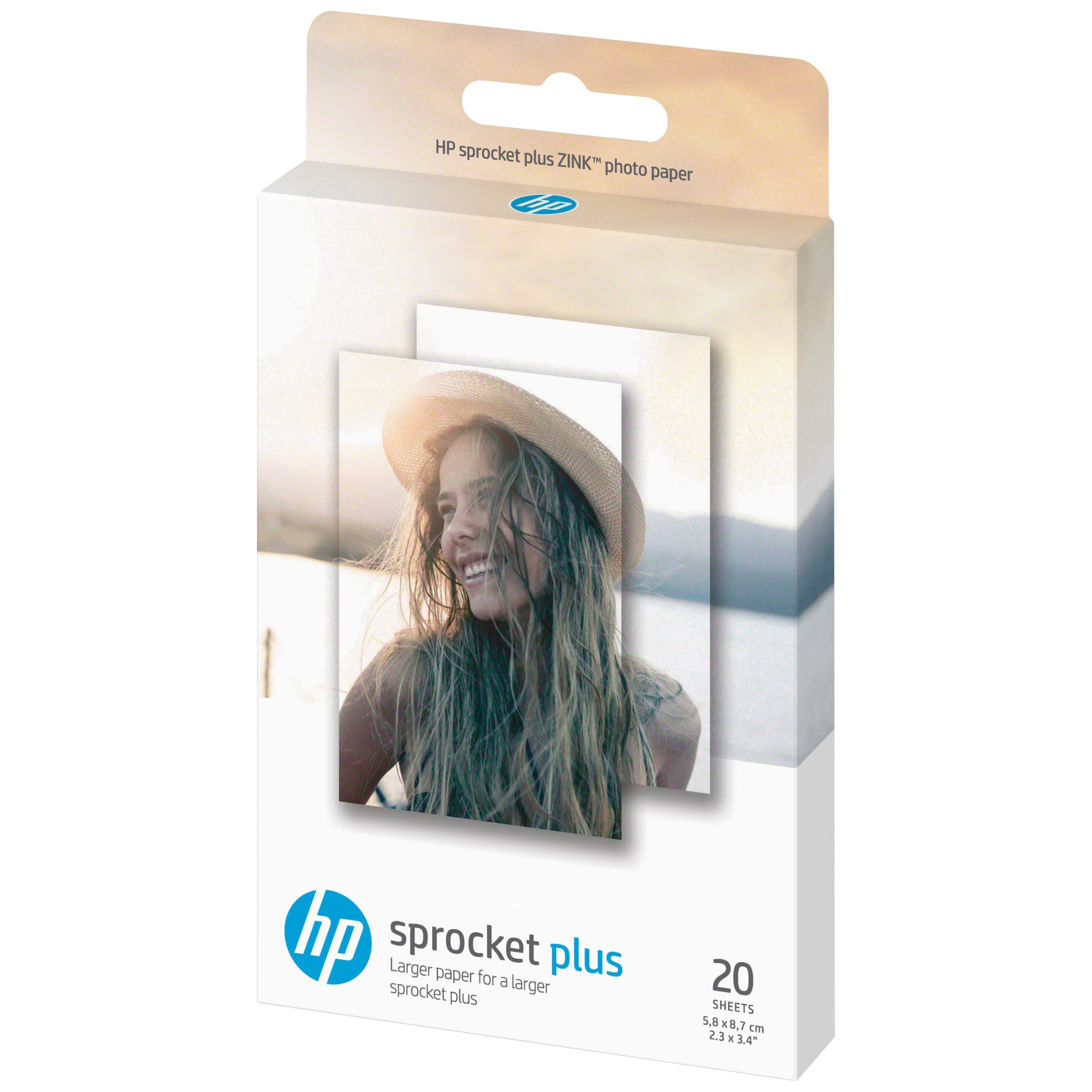 HP Sprocket Plus ZINK papir m/klebrig bakside (20 ark) - Elkjøp