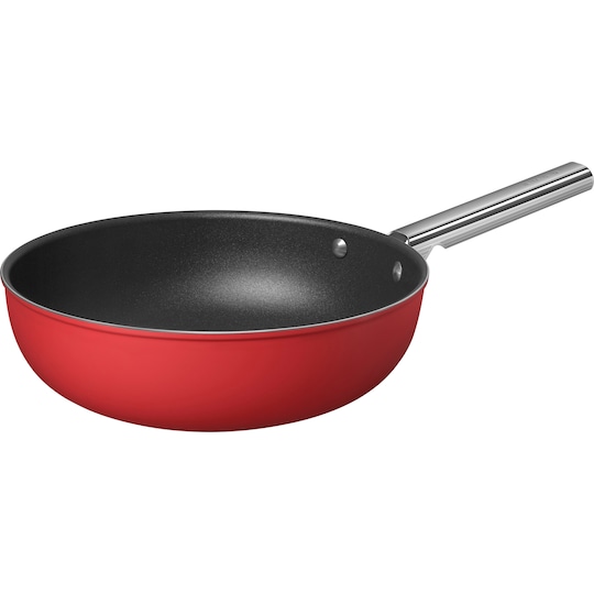 Smeg 50 s Style wokpanne 30 cm CKFW3001RDM (rød) - Elkjøp