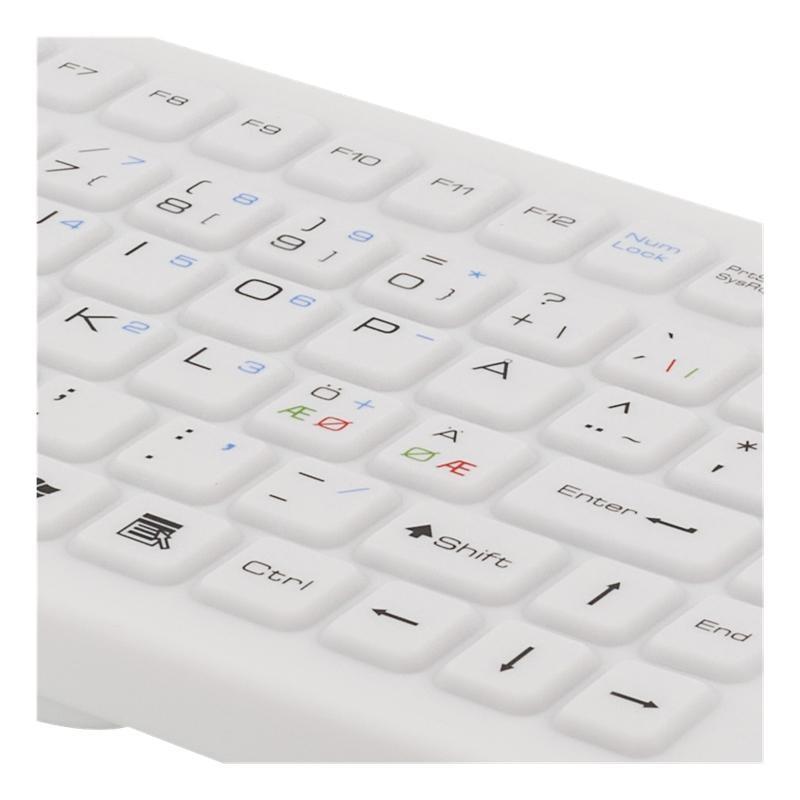 DELTACO Wireless Keyboard with touchpad, silicone, IP65, 2,4 GHz,whit -  Tastatur - Elkjøp