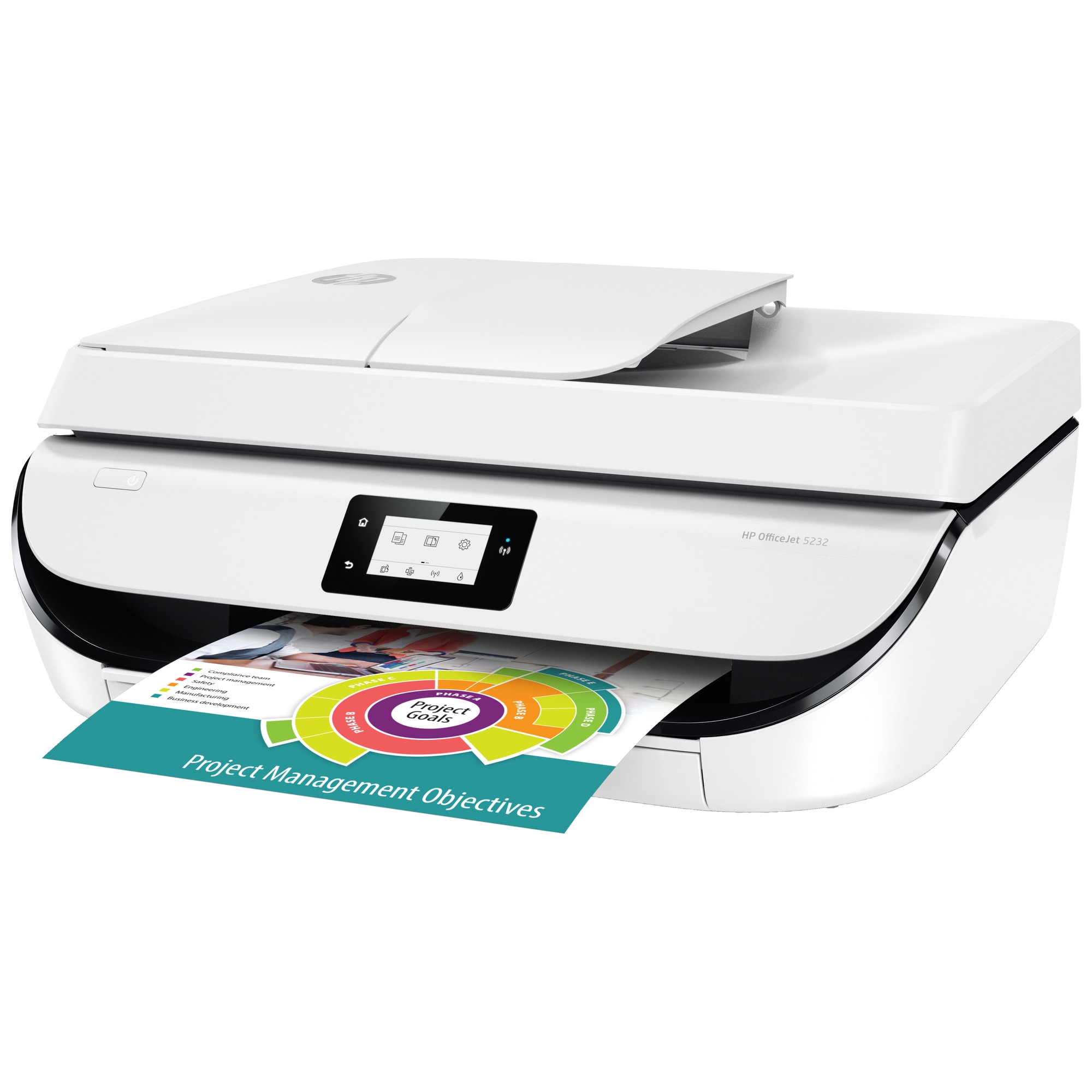 HP OfficeJet 5232 AIO inkjet fargeskriver (hvit) - Elkjøp