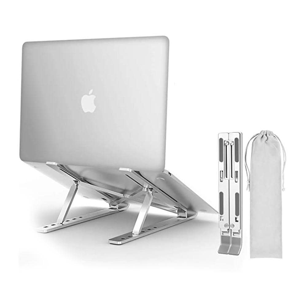 Sammenleggbart laptopstativ med justerbar vinkel i sølv - Elkjøp