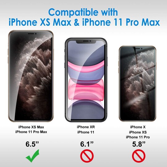 Skjermbeskytter iPhone 11 Pro Max / XS Max 2-pack - Elkjøp