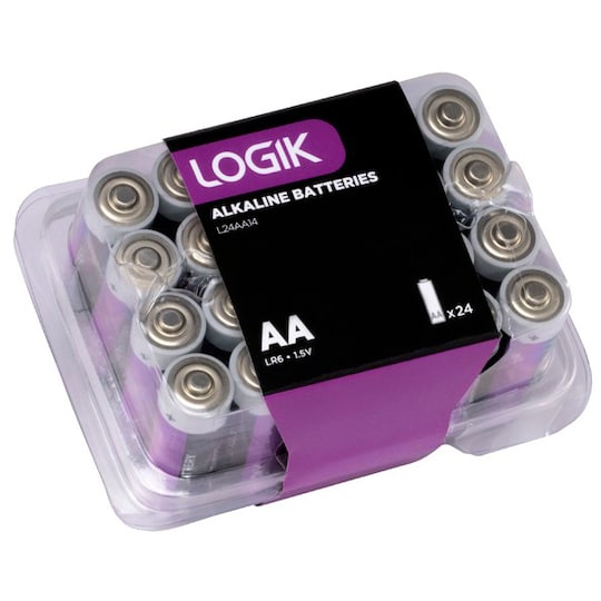 Logik alkaline 2550 mAh batteri AA (24 pakk) - Elkjøp