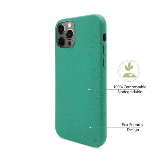 Miljøvennlig ekte lær iPhone 12 Pro deksel - Green - Elkjøp
