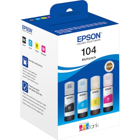 Epson 104 4-farges blekkpatroner value pack - Elkjøp