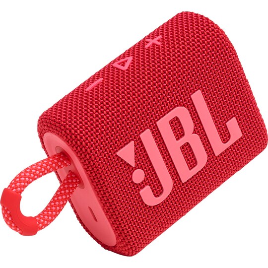 JBL GO 3 bærbar trådløs høyttaler (rød) - Elkjøp