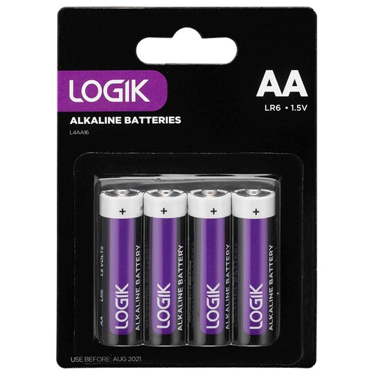Logik Alkaline AA-batteri (4 pack) - Elkjøp