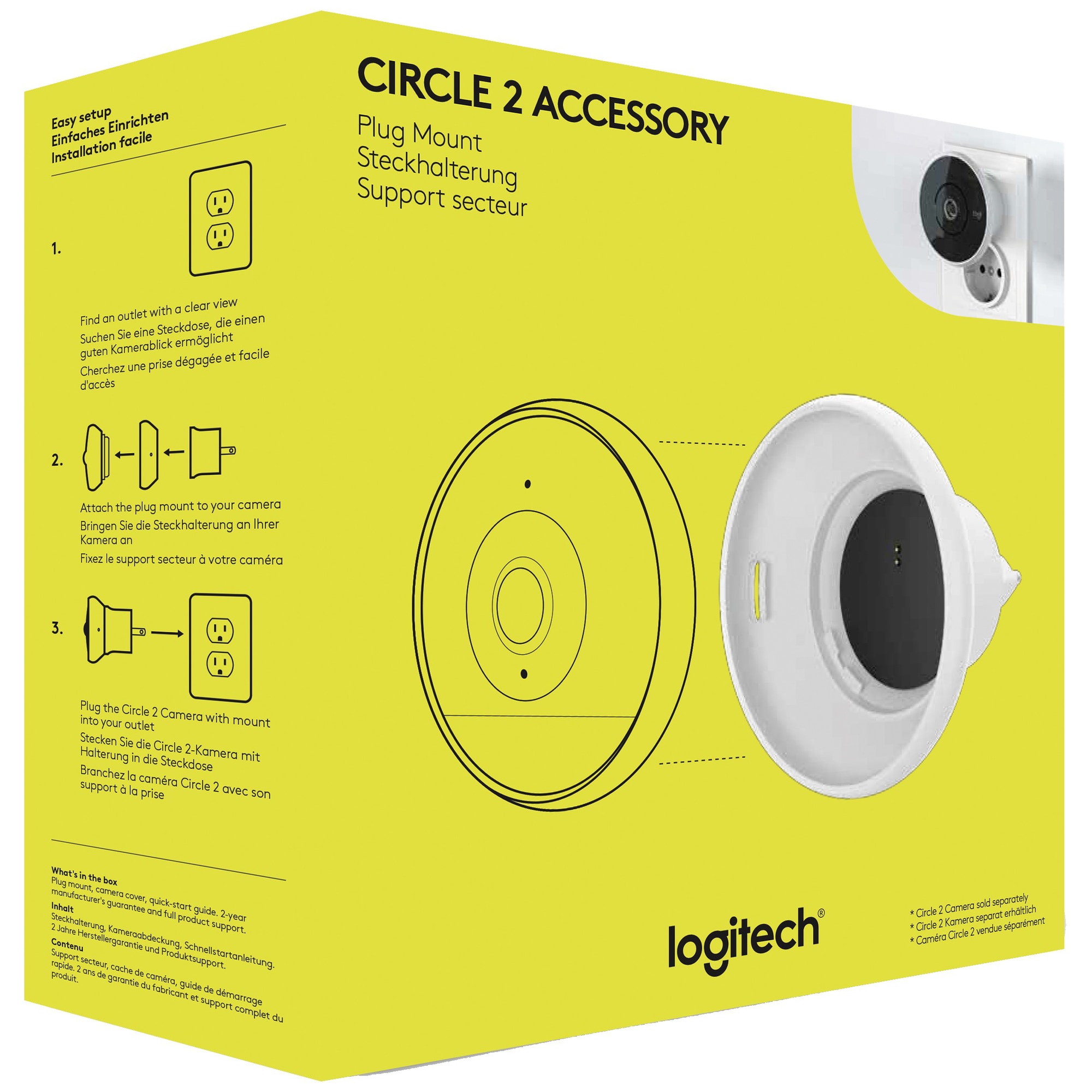 Logitech Circle 2 feste m/stikkontakt - Elkjøp