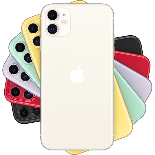 iPhone 11 smarttelefon 128 GB (hvit) - Elkjøp