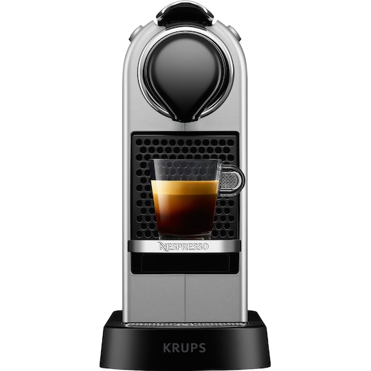 NESPRESSO® CitiZ kaffemaskin fra Krups, Sølv - Elkjøp
