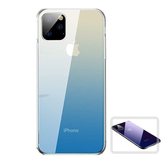 Deksel til iPhone 11 Pro Max - gjennomsiktig / blå - Elkjøp