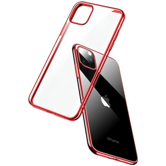 Mykt og støtbestandig gjennomsiktig / rødt iPhone 11 Pro deksel - Elkjøp