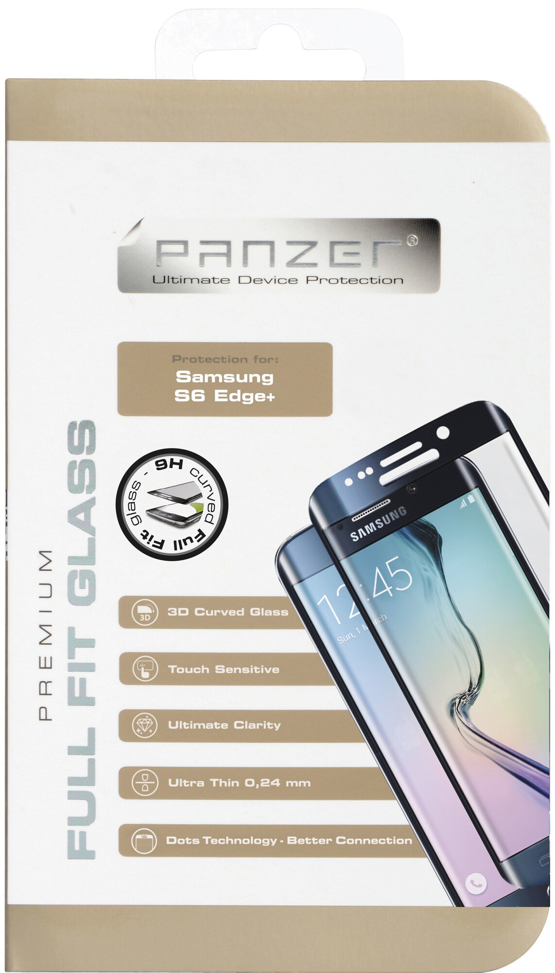 Panzer skjermbeskytter til Galaxy S6 edge+ (sort) - Elkjøp