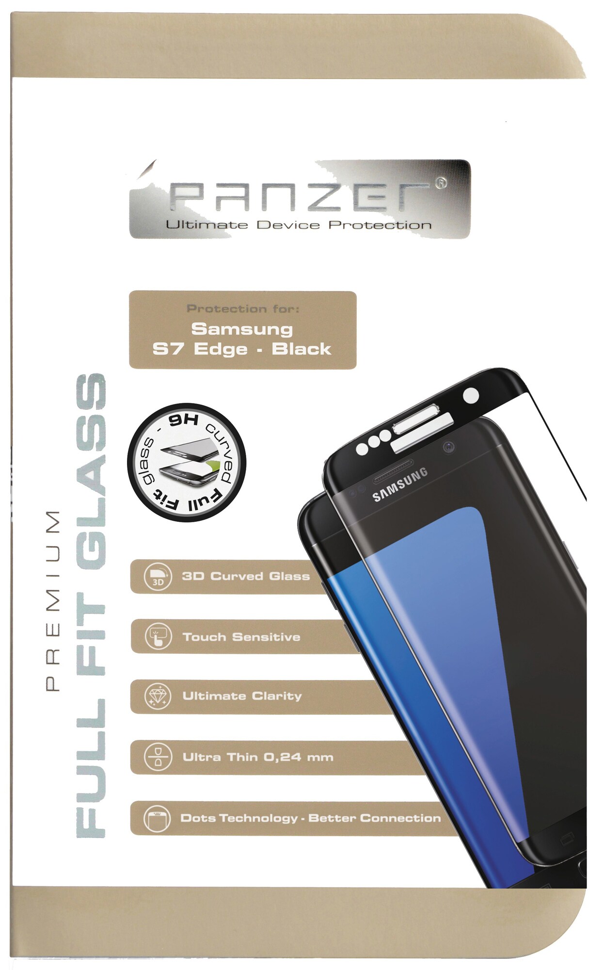 Panzer skjermbeskytter til Galaxy S7 edge (sort) - Skjermbeskyttere - Elkjøp
