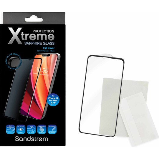 Sandstrøm Curved Glass iPhone 12 Pro Max skjermbeskytter - Elkjøp