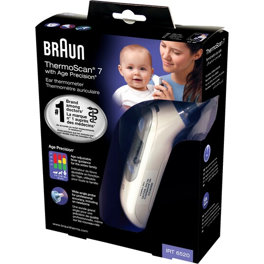 Braun ThermoScan 7 Age Precision øretermometer IRT6520NOEEGP (hvit) - Elkjøp