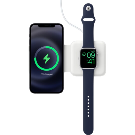 Apple MagSafe duo trådløs lader (hvit) - Elkjøp