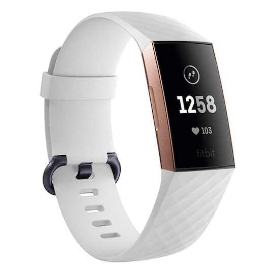 Sport armbånd Fitbit Charge 3 - Hvit - Elkjøp