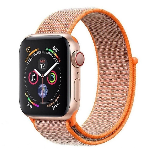 Apple Watch 4 (40mm) Nylon armbånd - Spicy Orange