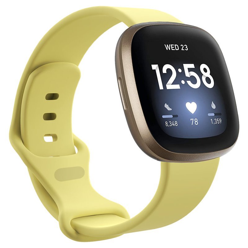 Sport armbånd till Fitbit Versa 3 - Creamy Yellow - Elkjøp