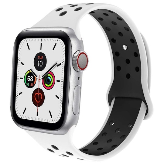 EBN Sport armbånd Apple Watch 5 (44mm) - Vit/svart - Elkjøp