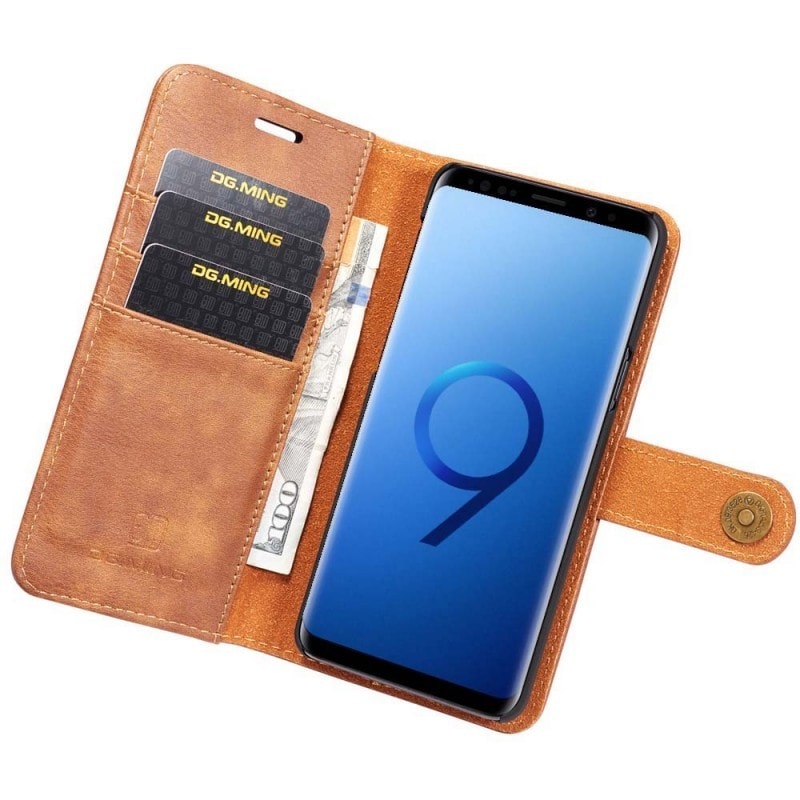 DG-Ming Lommebok 2i1 Samsung Galaxy S9 Plus (SM-G965F) - brun - Elkjøp