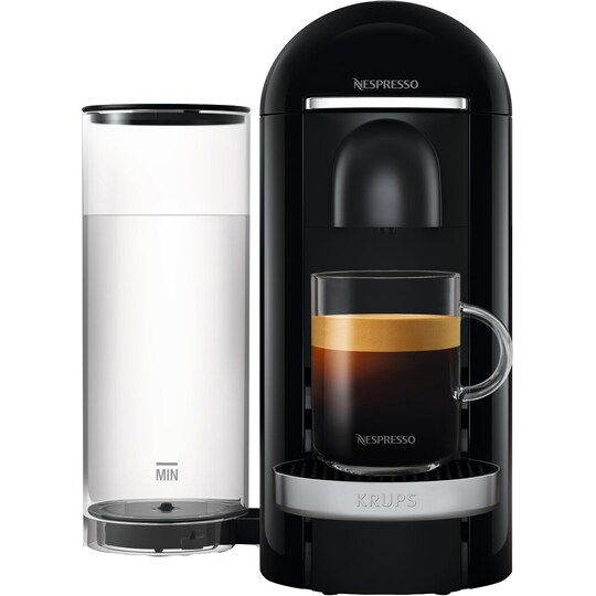 NESPRESSO® Vertuo Plus Deluxe kaffemaskin fra Krups, Sort - Elkjøp