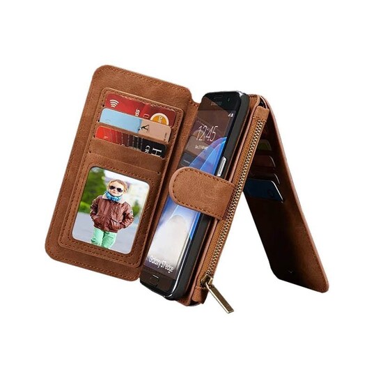 Multi Lommebok 14-kort Samsung Galaxy S7 Edge (SM-G935F) - brun - Elkjøp