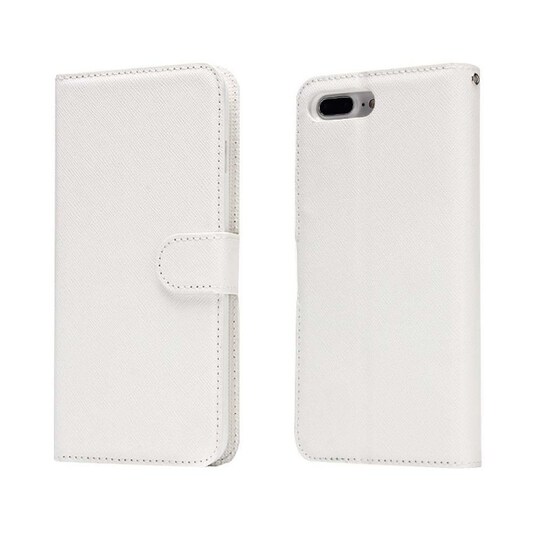 Magnetisk lommebokdeksel Apple iPhone 7 Plus / 8 Plus - Hvit - Elkjøp