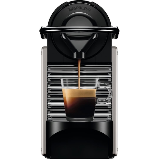 NESPRESSO® Pixie kaffemaskin fra Krups, Titan - Elkjøp