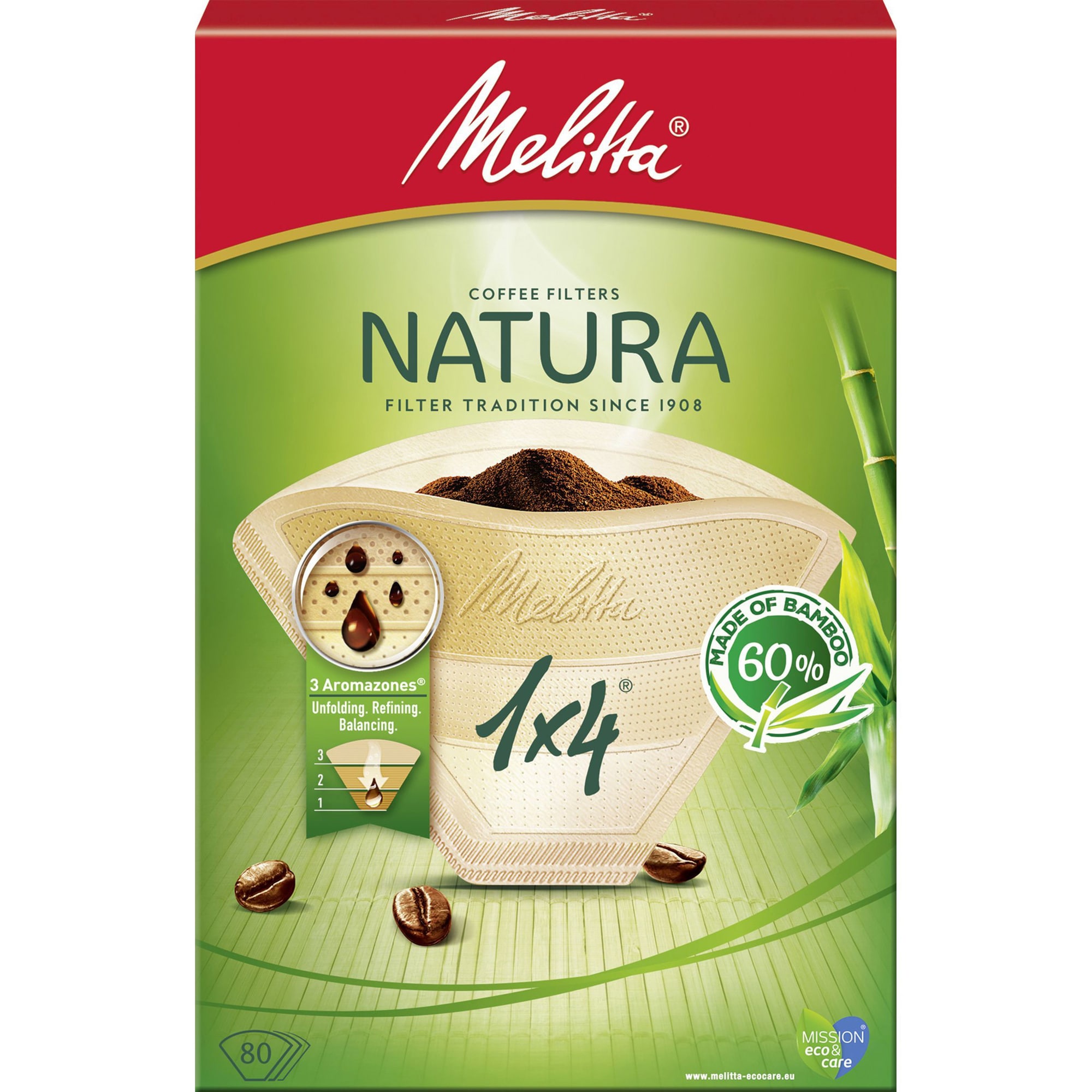 Melitta Natura kaffefilter 1x4 98578 - Elkjøp