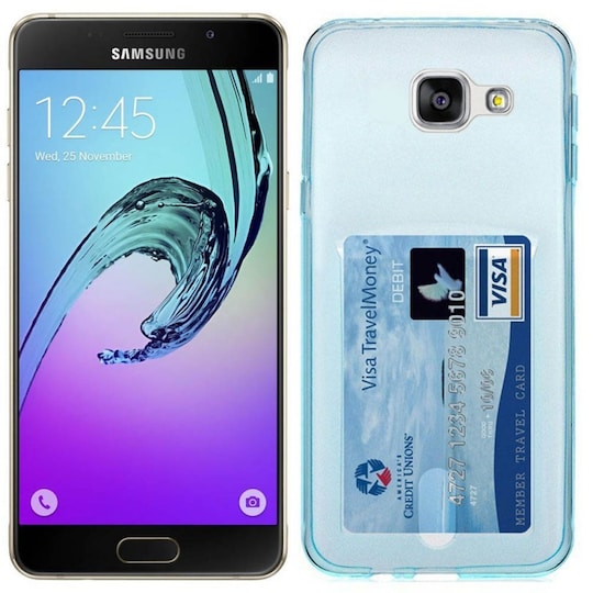 Silikondeksel med kort Samsung Galaxy A5 2016 (SM-A510F) - Blå - Elkjøp