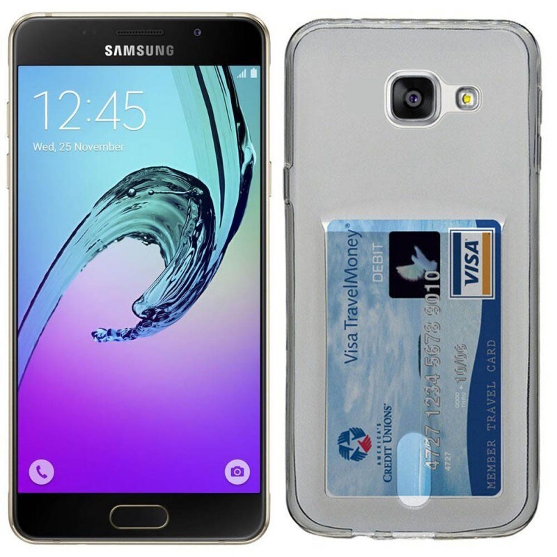 Silikondeksel med kort Samsung Galaxy A7 2016 (SM-A710F) - Grå - Elkjøp