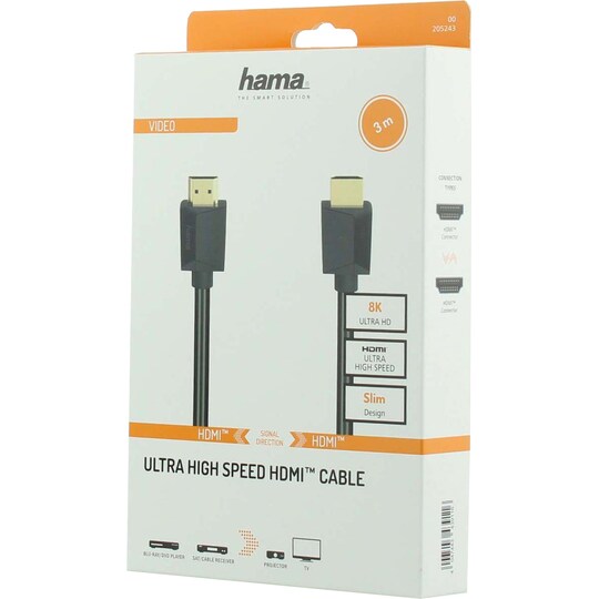Hama 8K HDMI høyhastighetskabel (3 m) - Elkjøp