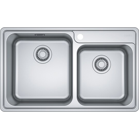 Franke Bell kjøkkenvask med to kummer (stål) - Elkjøp