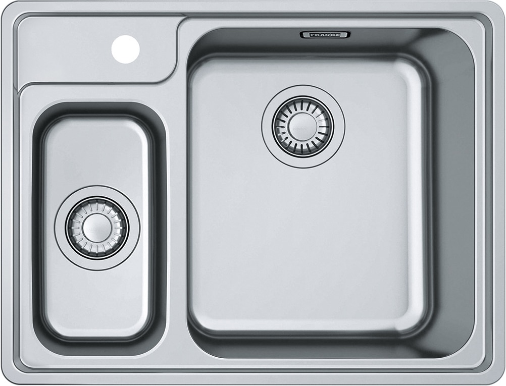 Franke Bell kjøkkenvask med 1,5 kum (stål) - Elkjøp