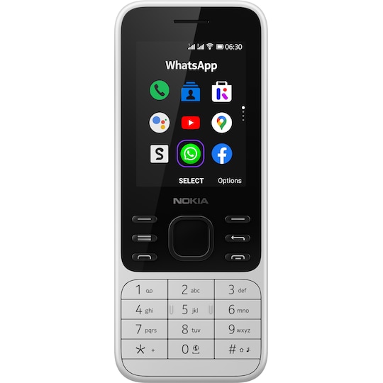 Nokia 6300 4G mobiltelefon (hvit) - Elkjøp