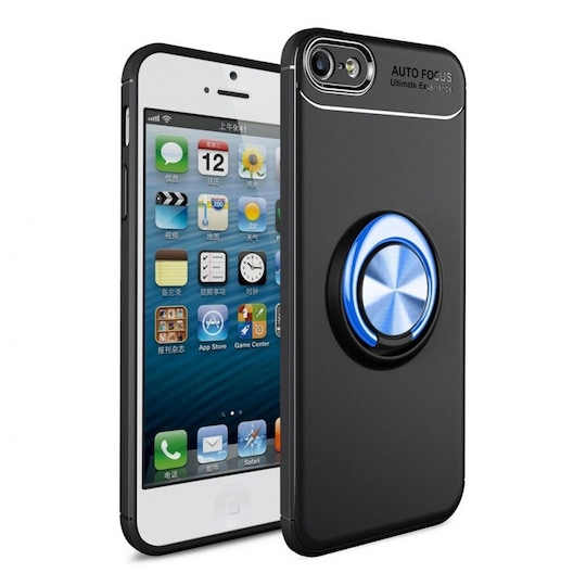 Slim Ring deksel Apple iPhone 5, 5S, 5SE - Svart blå - Elkjøp