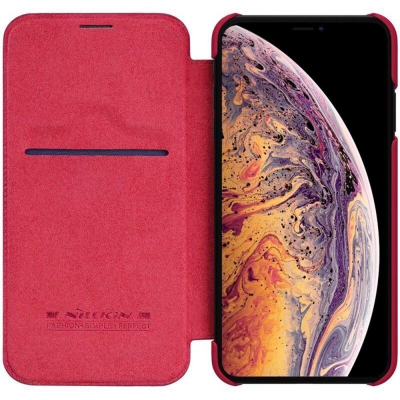 Nillkin Qin Flipdeksel Apple iPhone XS Max - Rød - Elkjøp