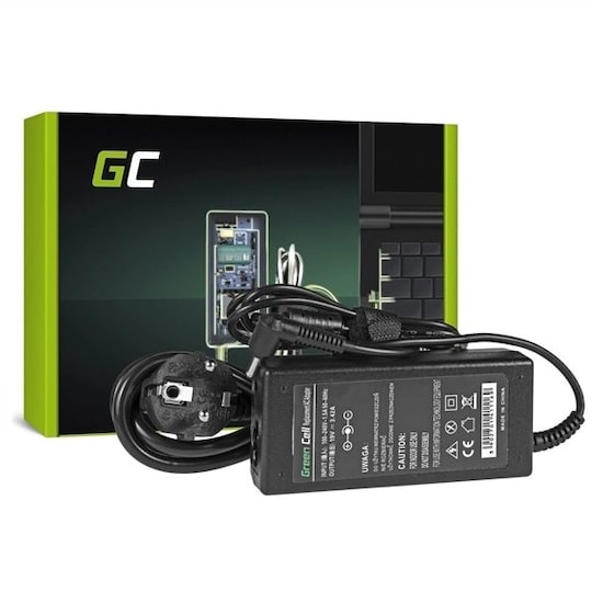 Green Cell lader / AC Adapter til Asus 65W / 19V 3.42A / 4.0-1.35mm - Elkjøp