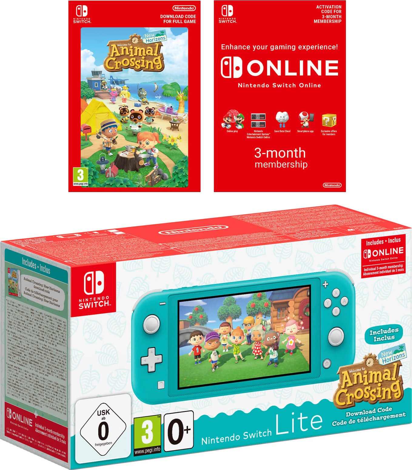 Nintendo Switch Lite EU spillkonsoll med Animal Crossing (turkis) - Elkjøp