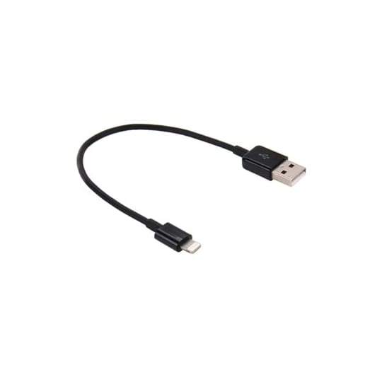 USB-kabel til lightning - Kort modell - Sort - Elkjøp